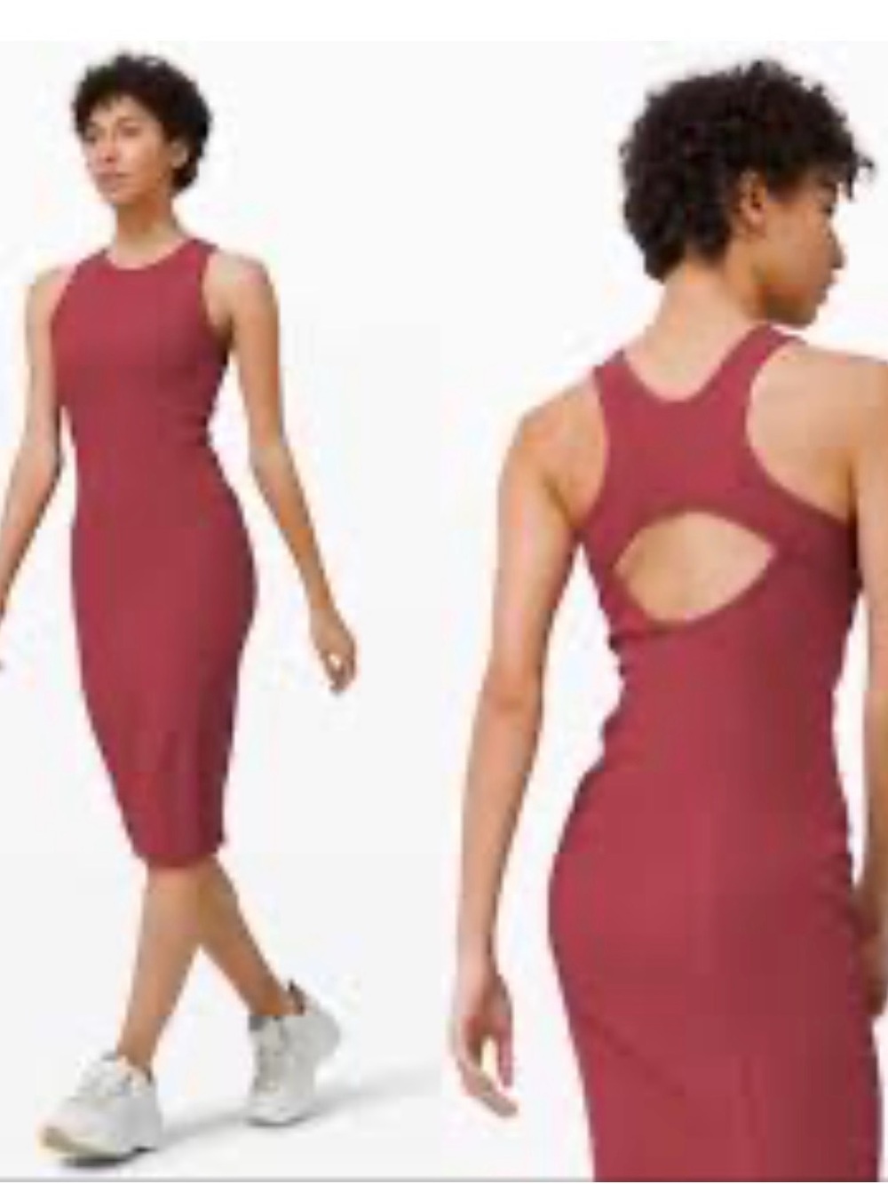 lululemon athletica Sleeveless Midi Dress in Deep Rose